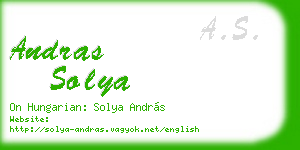 andras solya business card